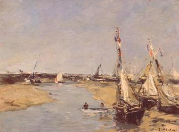 尤金 佈丹 Trouville at Low Tide